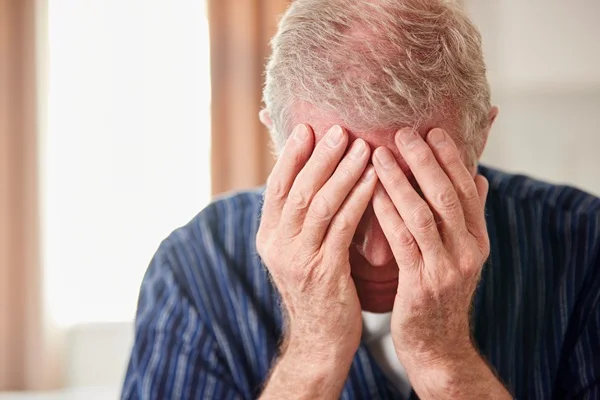 depressed senior man