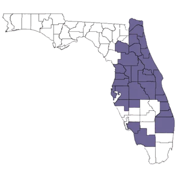map of Florida with counties