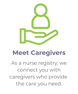 hand holding caregiver icon