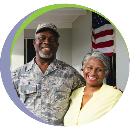 senior veteran with spouse